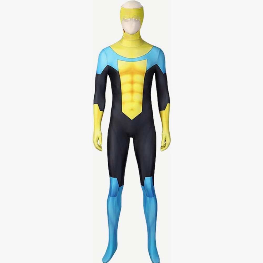 Adult Invincible Man Costume Cosplay Bodysuit | 2XL